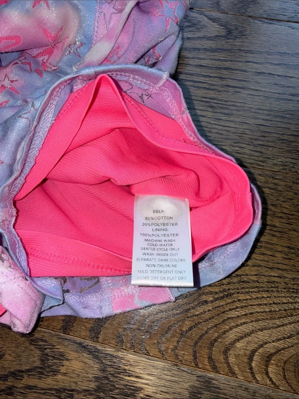 Sara Sara Pink and Light Blue Star Romper 18-24 months baby 2t toddler euc